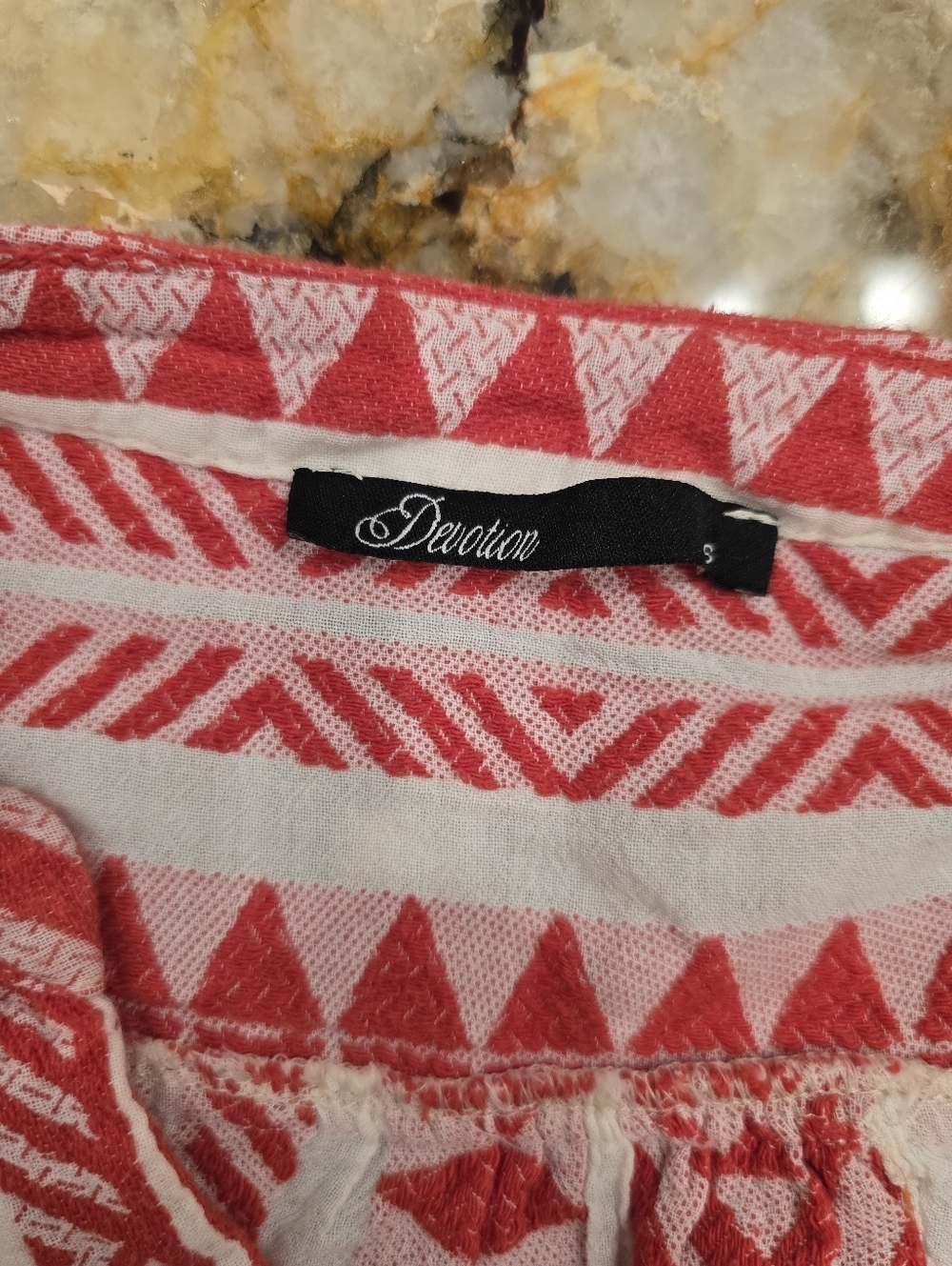 Devotion ELLA SHORT RED OFFWHITE Dress Tunic Small - Picture 10 of 11